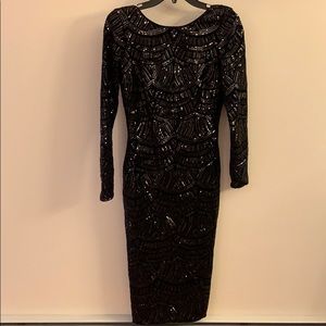 Dress The Population sequin black dress Si…